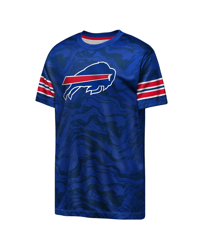 Outerstuff Big Boys and Girls Royal Buffalo Bills Slant Route Performance T-Shirt