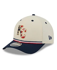 New Era Big Boys and Girls Cream/Navy Kansas City Royals Usa 250 9FORTY M-Crown Adjustable Hat