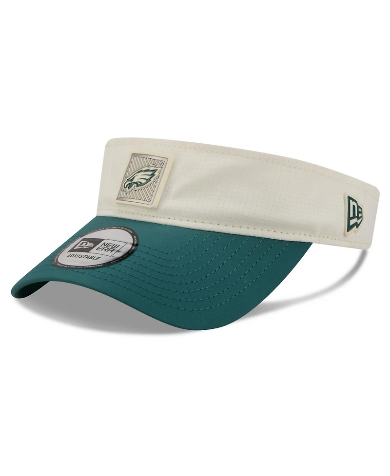 New Era Men's Cream/Midnight Green Philadelphia Eagles 2026 Nfl Training Camp Adjustable Visor
