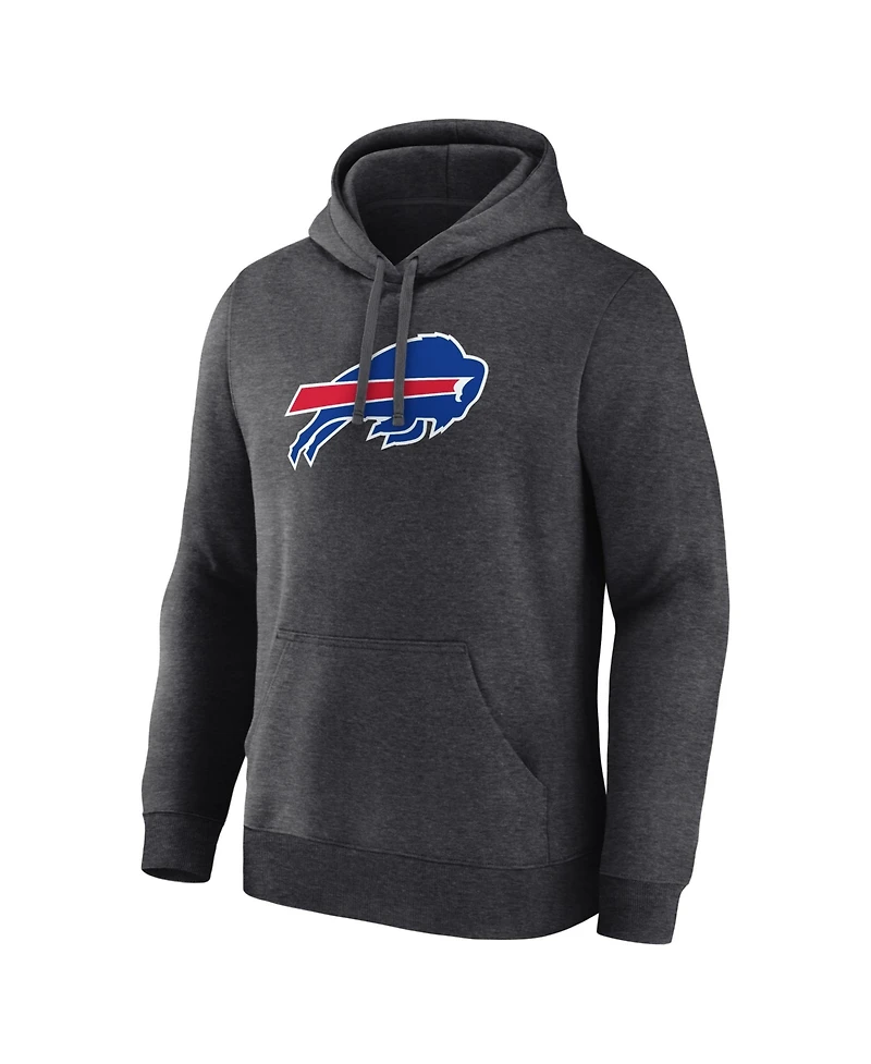Logo Athletic Men's Heather Charcoal Buffalo Bills Primary Logo Hoodie