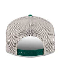 New Era Men's Cream Boston Celtics Layered Patch 19TWENTY Adjustable Hat