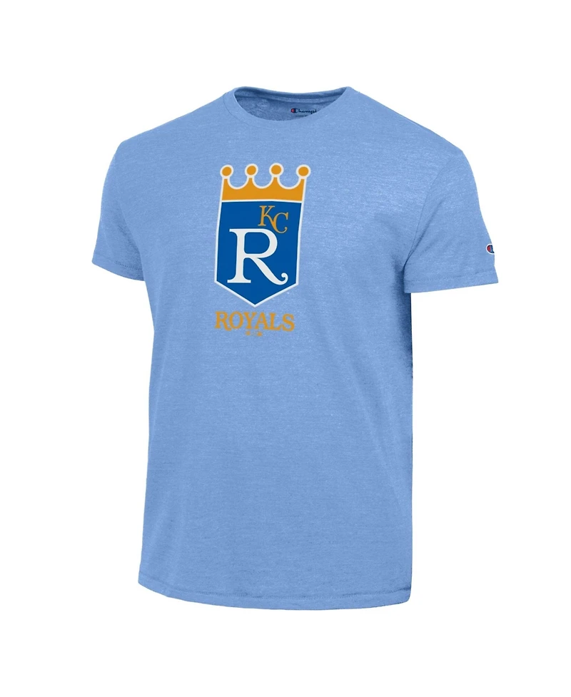 Champion Men's Light Blue Kansas City Royals Cooperstown Logo Tri-Blend T-Shirt