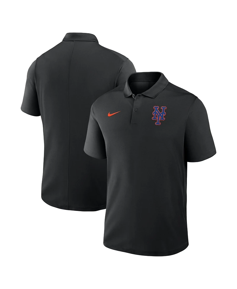 Nike Men's Black New York Mets Alternate Victory Dri-fit Polo Shirt