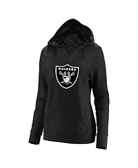 Fanatics Women's Fernando Mendoza Black Las Vegas Raiders Plus Player Name & Number V-Neck Hoodie