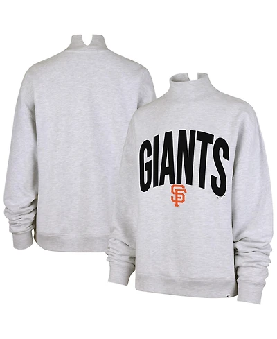 '47 Brand Women's Heather Gray San Francisco Giants Subtle Muse Mock Neck Sweatshirt