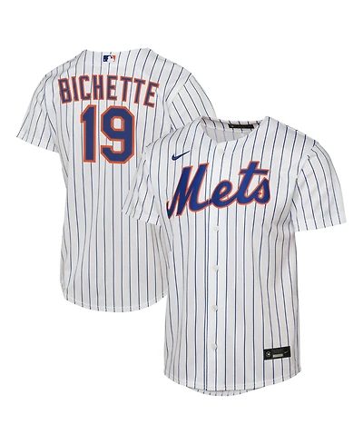 Nike Big Boys and Girls Bo Bichette White New York Mets Home Baseline Jersey