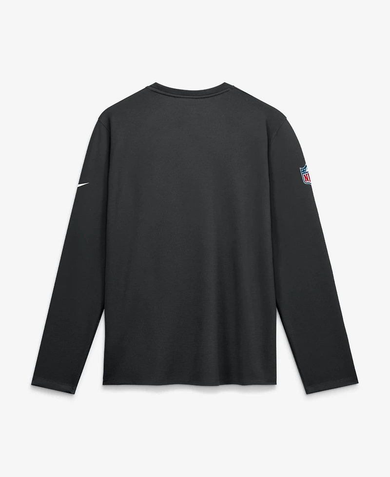 Nike Men's Black New Orleans Saints Sideline Coaches Uv Dri-fit Long Sleeve T-Shirt