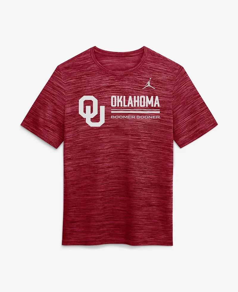 Jordan Men's Crimson Oklahoma Sooners Sideline Velocity Dri-fit T-Shirt