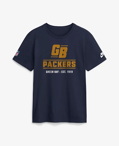 Nike Men's Navy Green Bay Packers Sideline Alternate Final Sprint Dri-fit T-Shirt