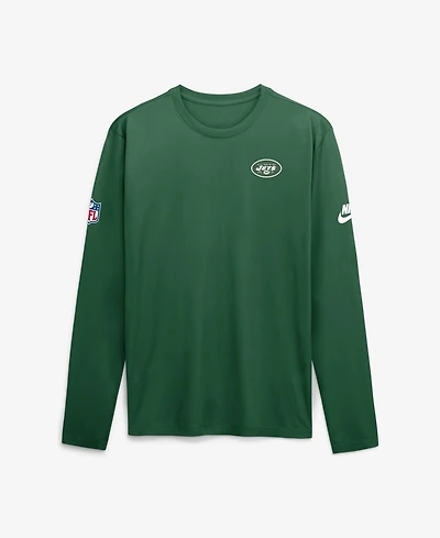 Nike Men's Green New York Jets Legend Small Logo Dri-fit Long Sleeve T-Shirt