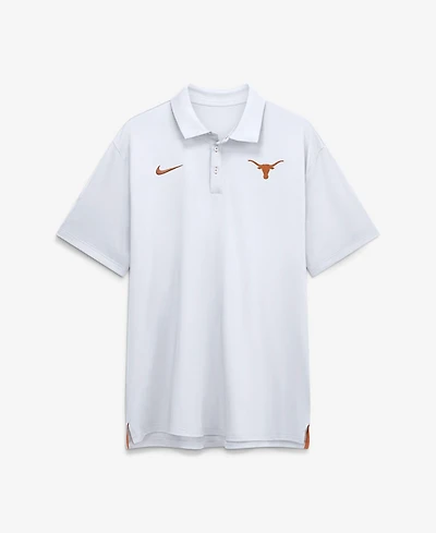 Nike Men's White Texas Longhorns 2026 Sideline Tour Dri-fit Polo Shirt