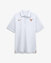 Nike Men's White Texas Longhorns 2026 Sideline Tour Dri-fit Polo Shirt