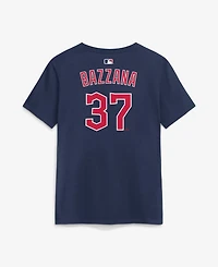 Nike Women's Travis Bazzana Navy Cleveland Guardians Name & Number T-Shirt