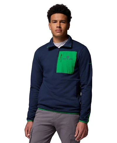 Columbia Men's Navy Notre Dame Fighting Irish Hike Omni-Wick Half-Zip Pullover Sweatshirt
