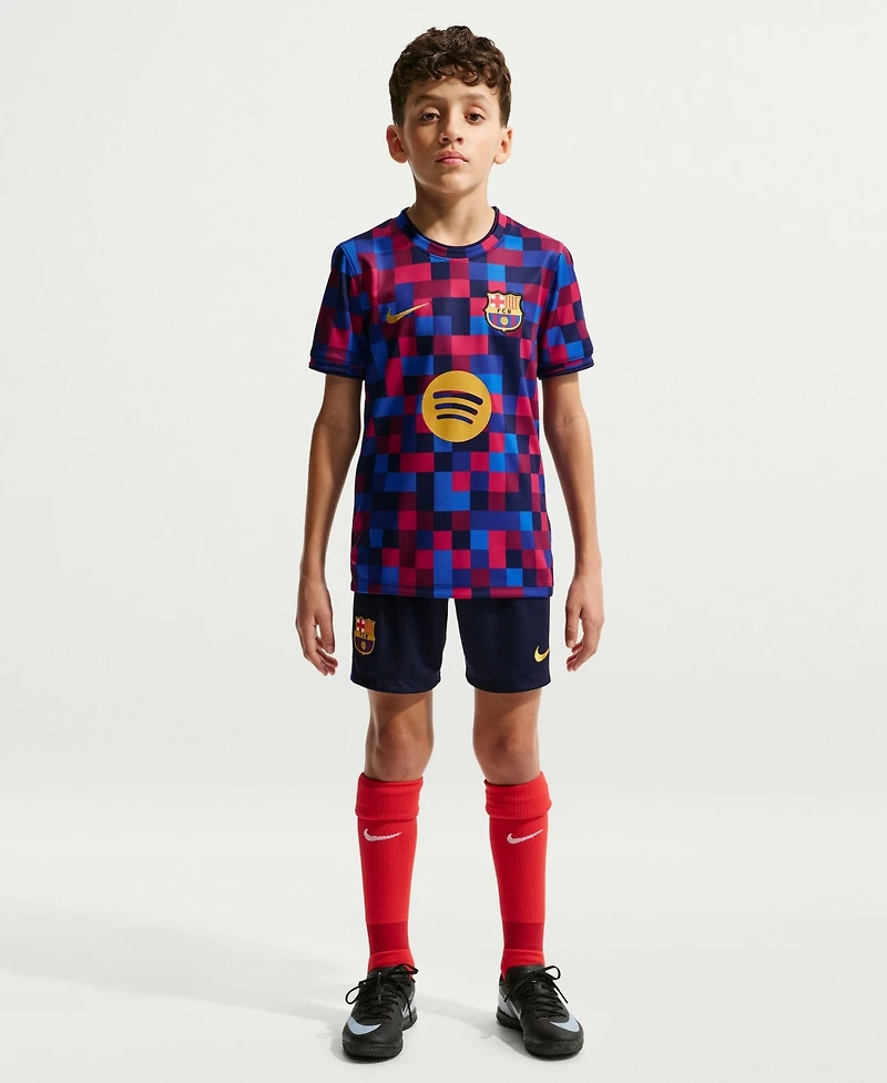 Nike Big Boys and Girls Garnet Barcelona 2026/27 Home Pre-Match Jersey