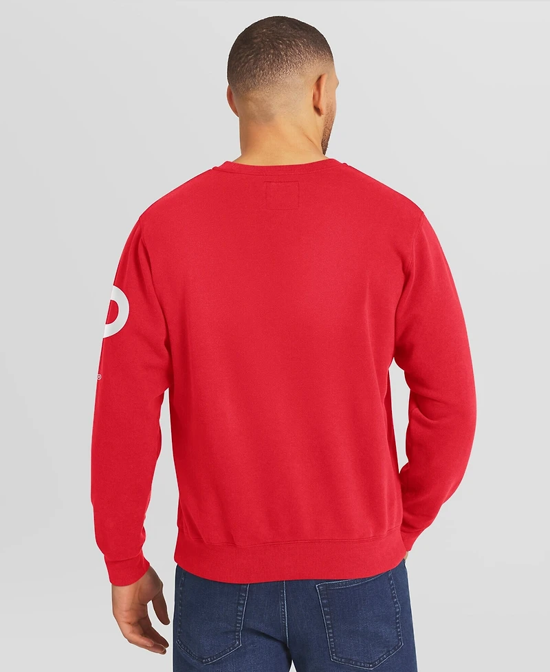 Darius Rucker Collection By Fanatics Men's Red Philadelphia Phillies Washed Crew Neck Pullover Sweatshirt