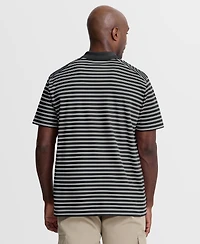 Nike Men's Black New York Mets Cooperstown Collection Dri-fit Victory Striped Polo Shirt
