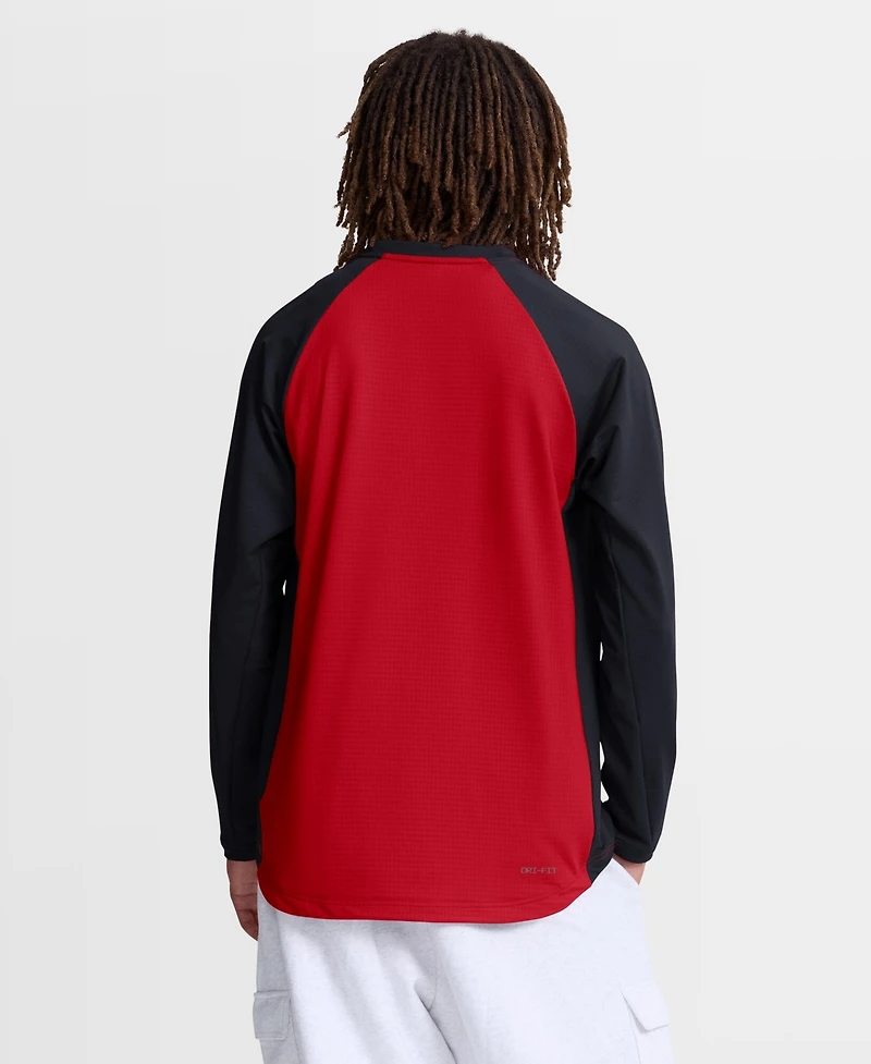 Nike Men's Red Minnesota Twins Authentic Collection Raglan Dri-fit Sweatshirt