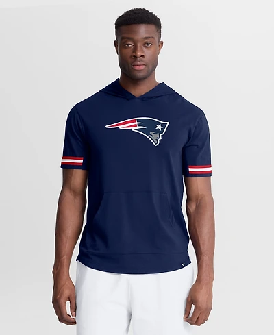 Fanatics Men's Navy New England Patriots Optimal Play Short Sleeve Hooded T-Shirt