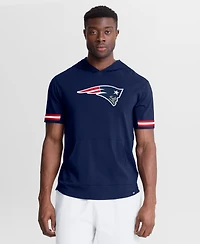 Fanatics Men's Navy New England Patriots Optimal Play Short Sleeve Hooded T-Shirt