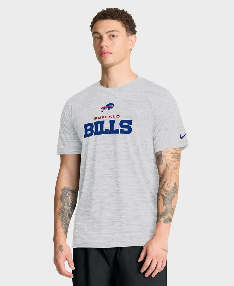 Nike Men's Ash Buffalo Bills Velocity Endurance Run Dri-fit T-Shirt