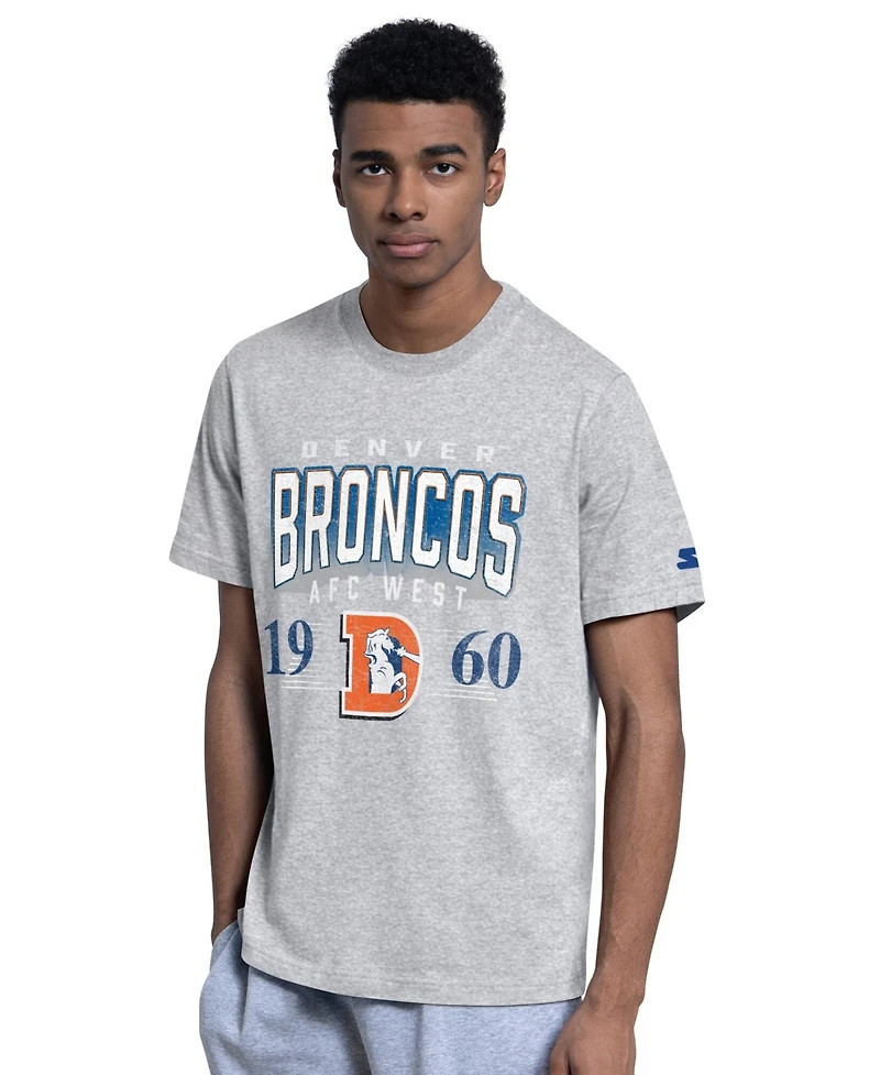 Starter Men's 2-Pack Royal/Gray Denver Broncos Throwback Logo T-Shirt Set