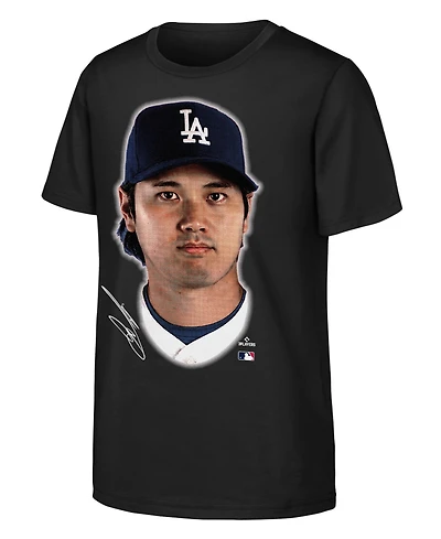 Outerstuff Big Boys and Girls Shohei Ohtani Black Los Angeles Dodgers Headliner T-Shirt