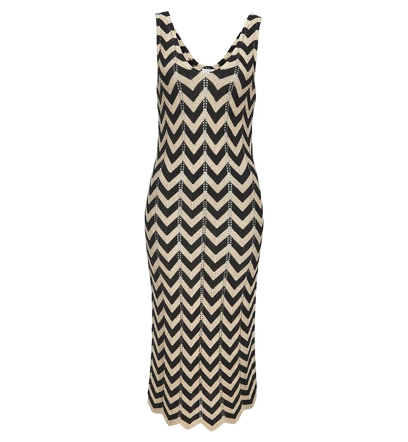 Lascana Women's Chevron Midi Dress Cover up Beach