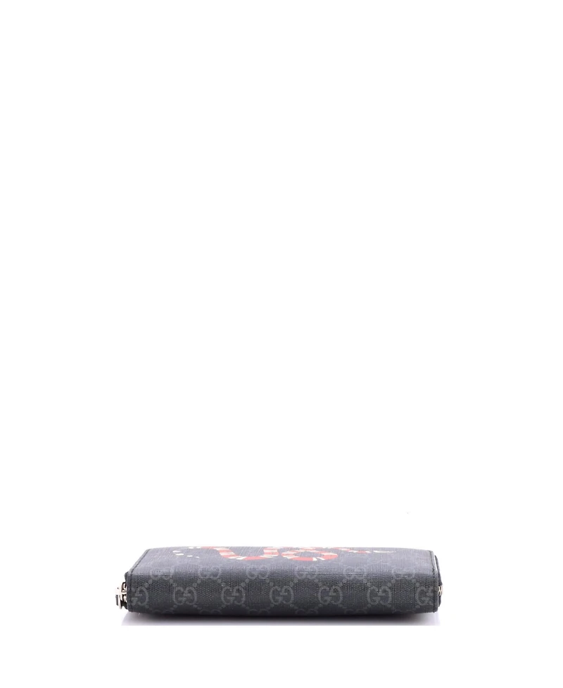 Pre-Owned Gucci Zip Around Wallet Printed Gg Coated Canvas