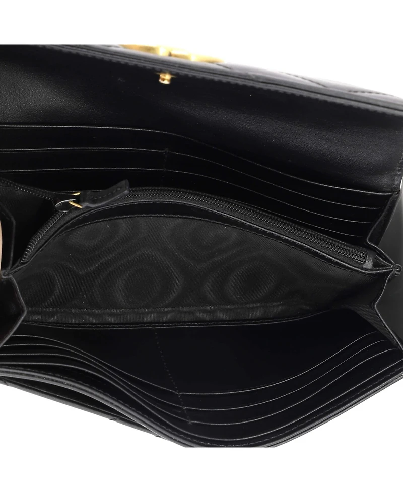 Pre-Owned Gucci Gg Marmont Continental Wallet Matelasse Leather