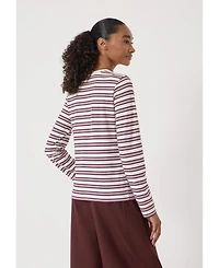 Hush Women's Mia Stripe Slim Long Sleeve Top