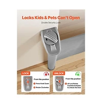 Ruie Retractable Pet Gate with Security Lock 31 in Tall and 56 in Wide