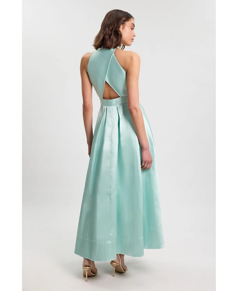 Karen Millen Women's Twill Collared Maxi Dress