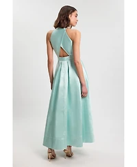 Karen Millen Women's Twill Collared Maxi Dress