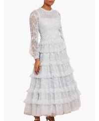 Needle & Thread Women's Blossom Long Sleeve Lace Ankle Gown