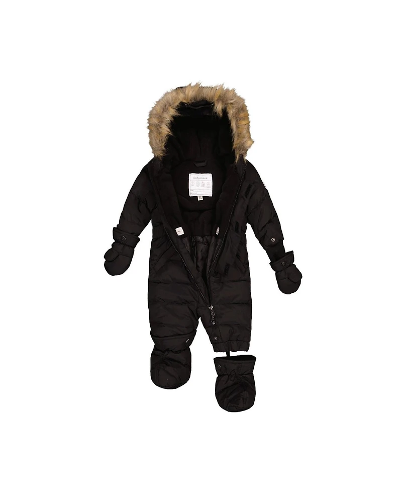 Deux par Baby ( 6M to 24M ) Unisex Original One Piece Puffy Snowsuit with Removable Mittens and Boots