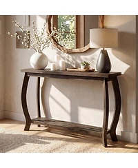 Tribesigns Solid Wood Console Table for Entryway, 41.3-Inch Sofa Table | Small Farmhouse Entrance Furniture with Storage for Living Room