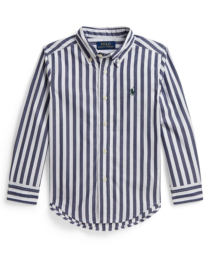 Polo Ralph Lauren Boys' 2T-7 Striped Cotton Poplin Shirt