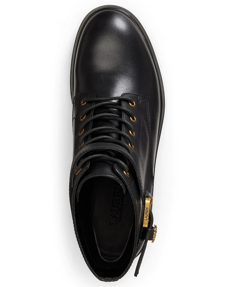 Lauren Ralph Women's Allyson Logo Lace-Up Booties