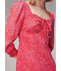 Whistles Women's Diagonal Leopard Midi Dress