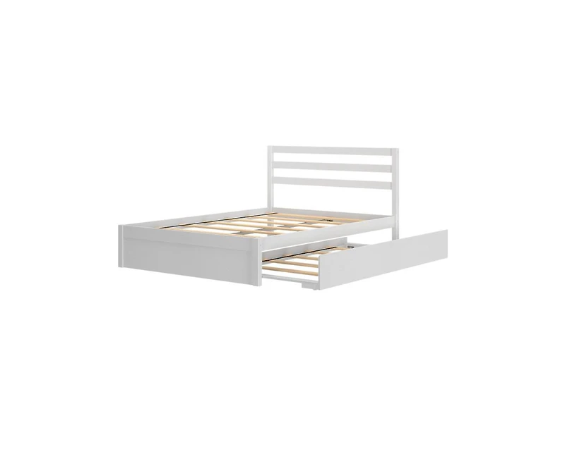 Grain & Grove Bear Full Single Bed With Trundle, Brushed