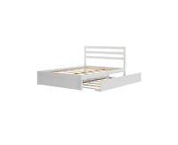 Grain & Grove Bear Full Single Bed With Trundle, Brushed