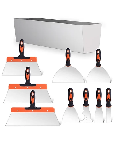 Xdovet Drywall Tools Set 10 Pieces Putty Scraper Mud Pan