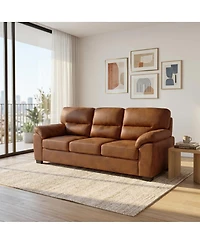 Streamdale Furniture 81" Modern Foil Fabric 3-Seater Sofa with Padded Armrests