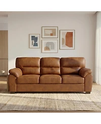Streamdale Furniture 81" Modern Foil Fabric 3-Seater Sofa with Padded Armrests