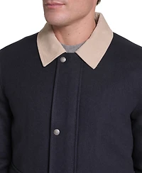 Cole Haan Men's Front-Zip Melton Wool Jacket