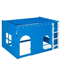 Streamdale Furniture Kids Loft Bed with Warm Led Light String