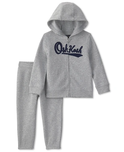 Osh Kosh Baby Boys' Long-Sleeve Oshkosh Logo Fleece Hoodie and Pants, 2-Piece Set