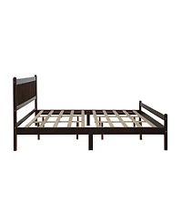 Streamdale Furniture Traditional Style King Size Pinewood Bed with Headboard and Footboard