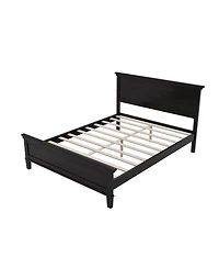 Streamdale Furniture Mid-Century Modern Queen Platform Bed with Headboard